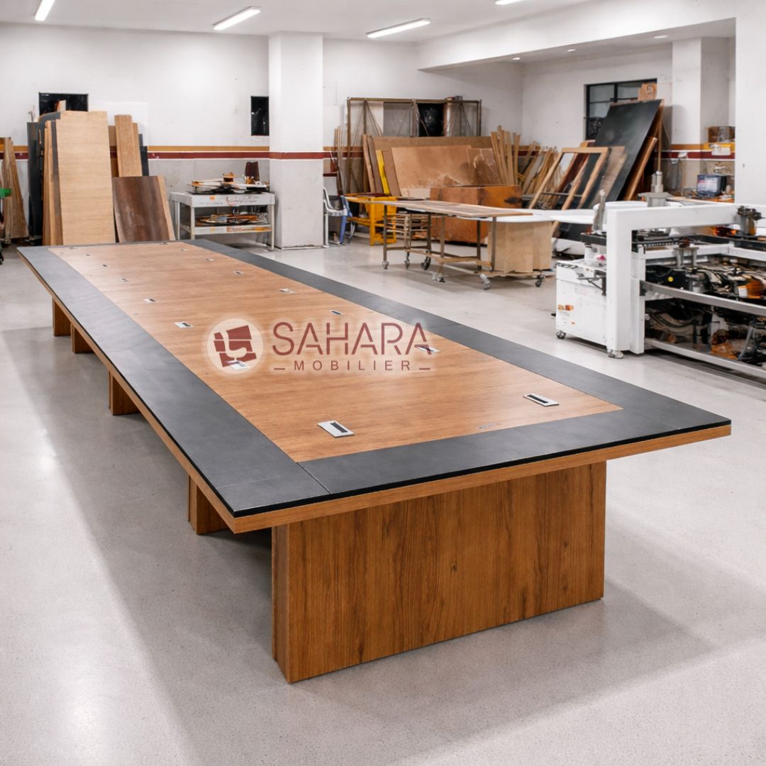 Table de réunion design moderne pour salle de conférence – mobilier de bureau professionnel